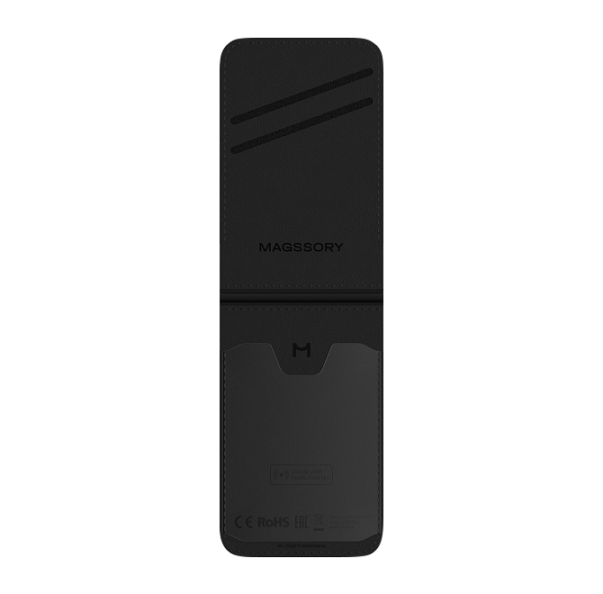 Кошелек-кардхолдер Magssory Geotag Magnetic Flip Wallet, совместимый с MagSafe и Find My, ACL003, миднайт, Миднайт