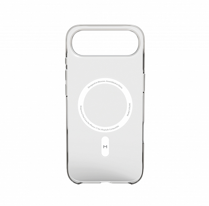 Чехол Magssory для iPhone 17 Air, поликарбонат, с магнитами, с MagSafe, Прозрачный