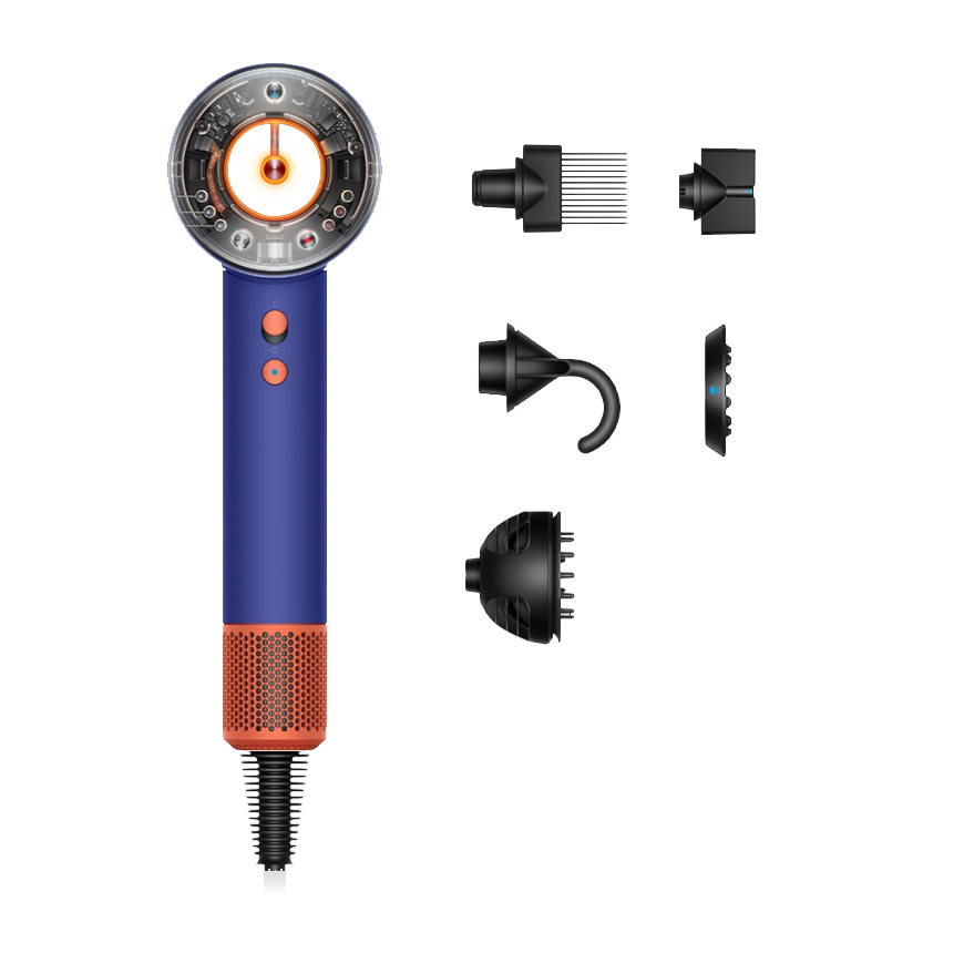 Фен Dyson HD16 Supersonic Nural Hair Dryer Curly+Coily (Vinca Blue/Topaz Orange) (2023)