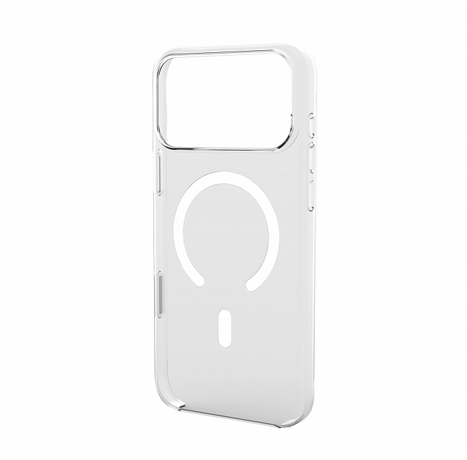 Чехол Magssory для iPhone 17 Pro Max, поликарбонат, с магнитами, с MagSafe, Прозрачный
