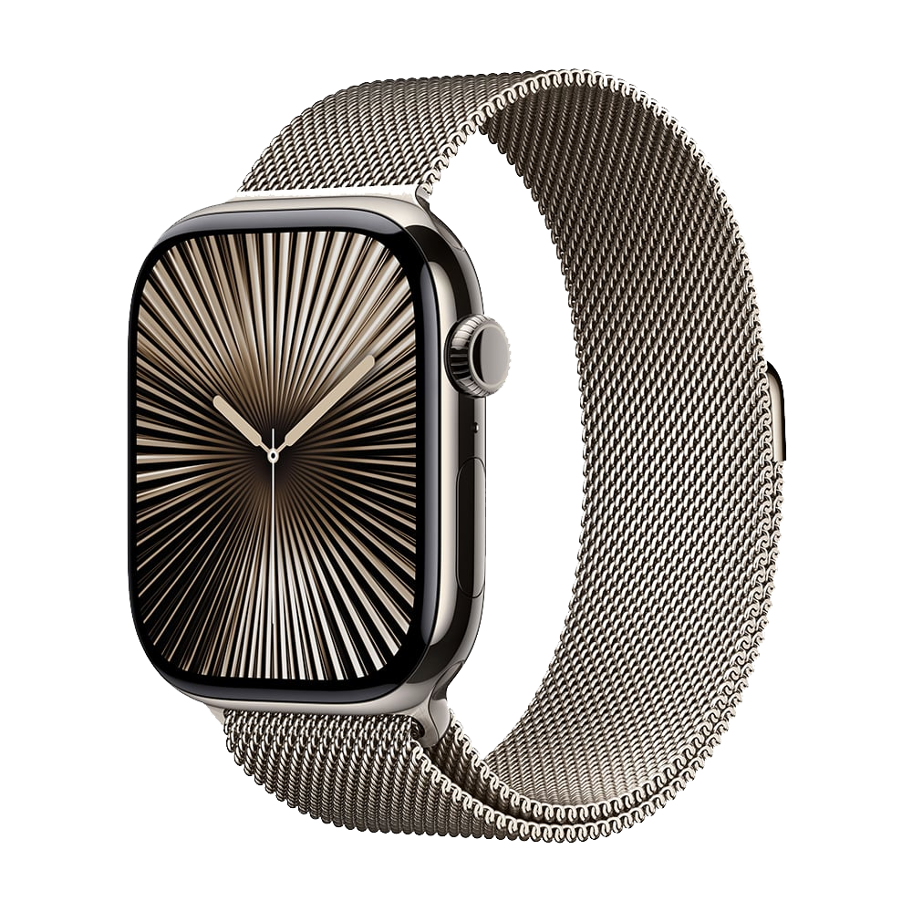 Часы Apple Watch Series 10 46mm Natural Titanium Case, Milano Loop (Natural) S/M