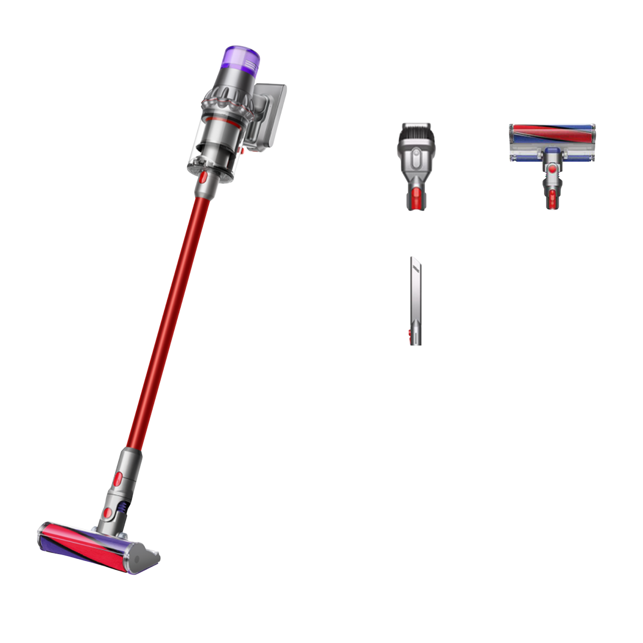 Беспроводной вертикальный пылесос Dyson V15 Origin Fluffy (Nickel/Red) (2023)