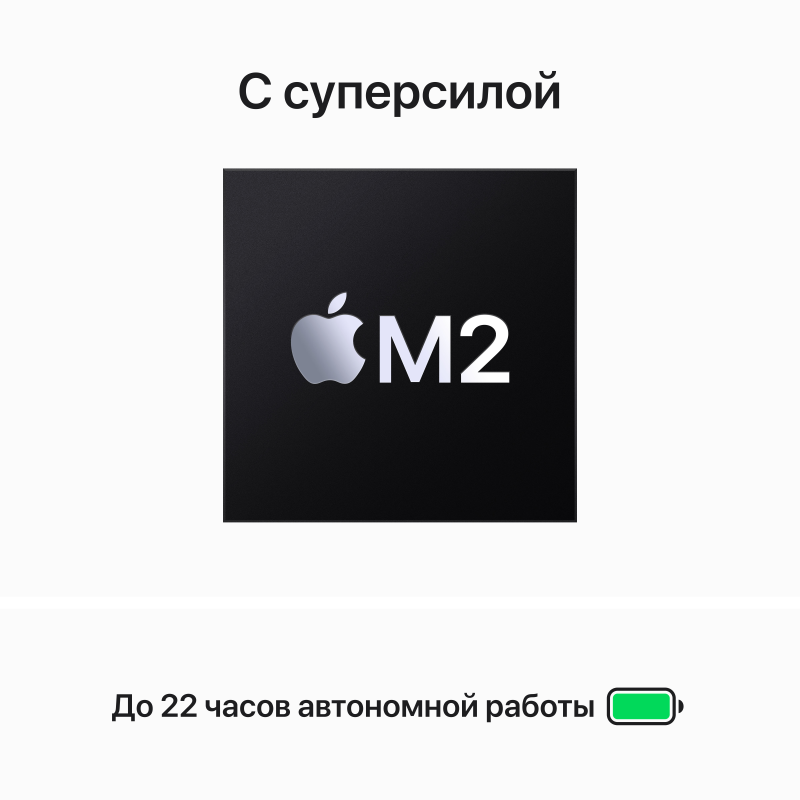 Ноутбук Apple MacBook Air 15" (M2, 8 Gb, 256 Gb SSD) Старлайт (MQKU3)