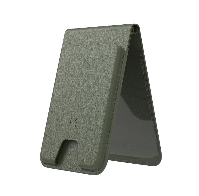 Кошелек-кардхолдер Magssory Geotag Magnetic Flip Wallet, совместимый с MagSafe и Find My, ACL003, хаки, Хаки