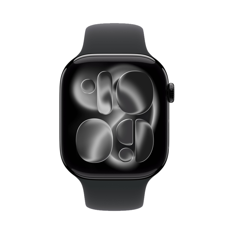 Apple Watch S11 46mm, Jet Black, Aluminium Case, Sport Band, S/M