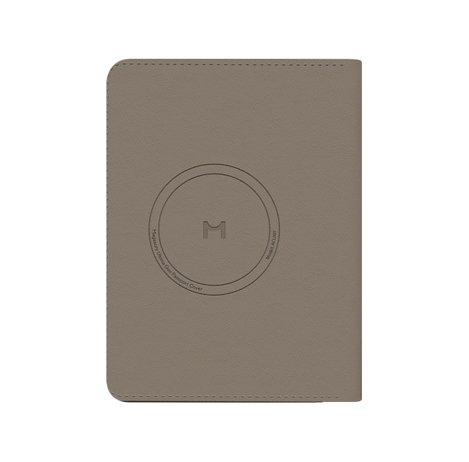 Обложка для паспорта Magssory Ultima Geo Passport Cover, с поддержкой Find My, Латте