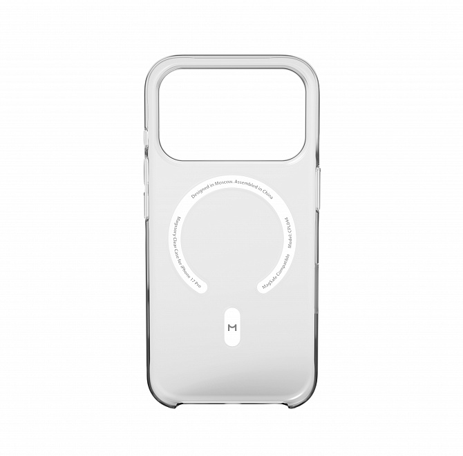 Чехол Magssory для iPhone 17 Pro, поликарбонат, с магнитами, с MagSafe, Прозрачный