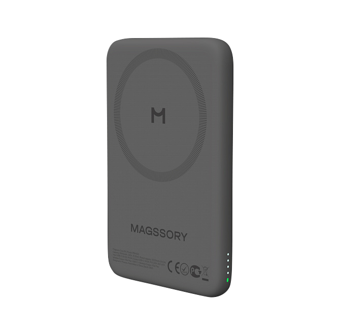 PBN003m, Беспроводной внешний аккумулятор Magssory Core 5K, с магнитами, совместимый с MagSafe, Midnight, Миднайт