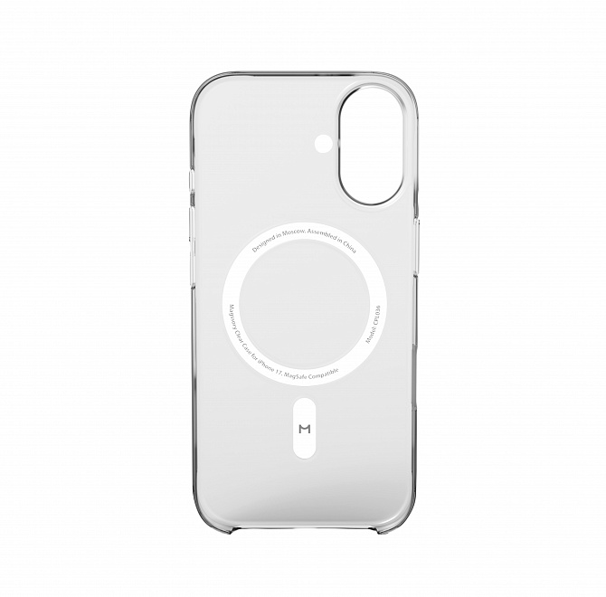 Чехол Magssory для iPhone 17 , поликарбонат, с магнитами, с MagSafe, Прозрачный