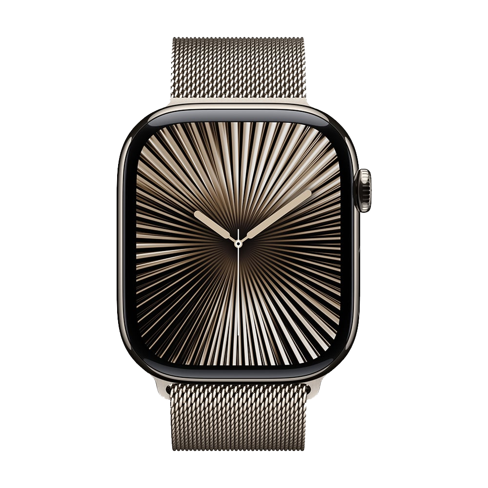 Часы Apple Watch Series 10 46mm Natural Titanium Case, Milano Loop (Natural) S/M
