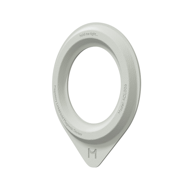 Магнитный держатель Magssory Link&amp;Hold, совместимый с MagSafe, с металлическим кольцом в комплекте, Светло-серый