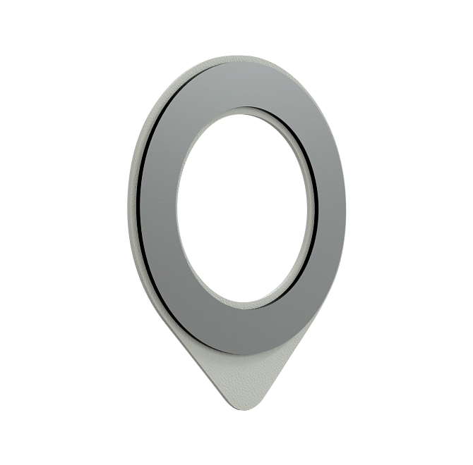 Магнитный держатель Magssory Link&amp;Hold, совместимый с MagSafe, с металлическим кольцом в комплекте, Светло-серый