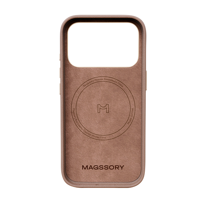 Чехол Magssory Eco-Leather Case для iPhone 17 Pro с MagSafe, Латте