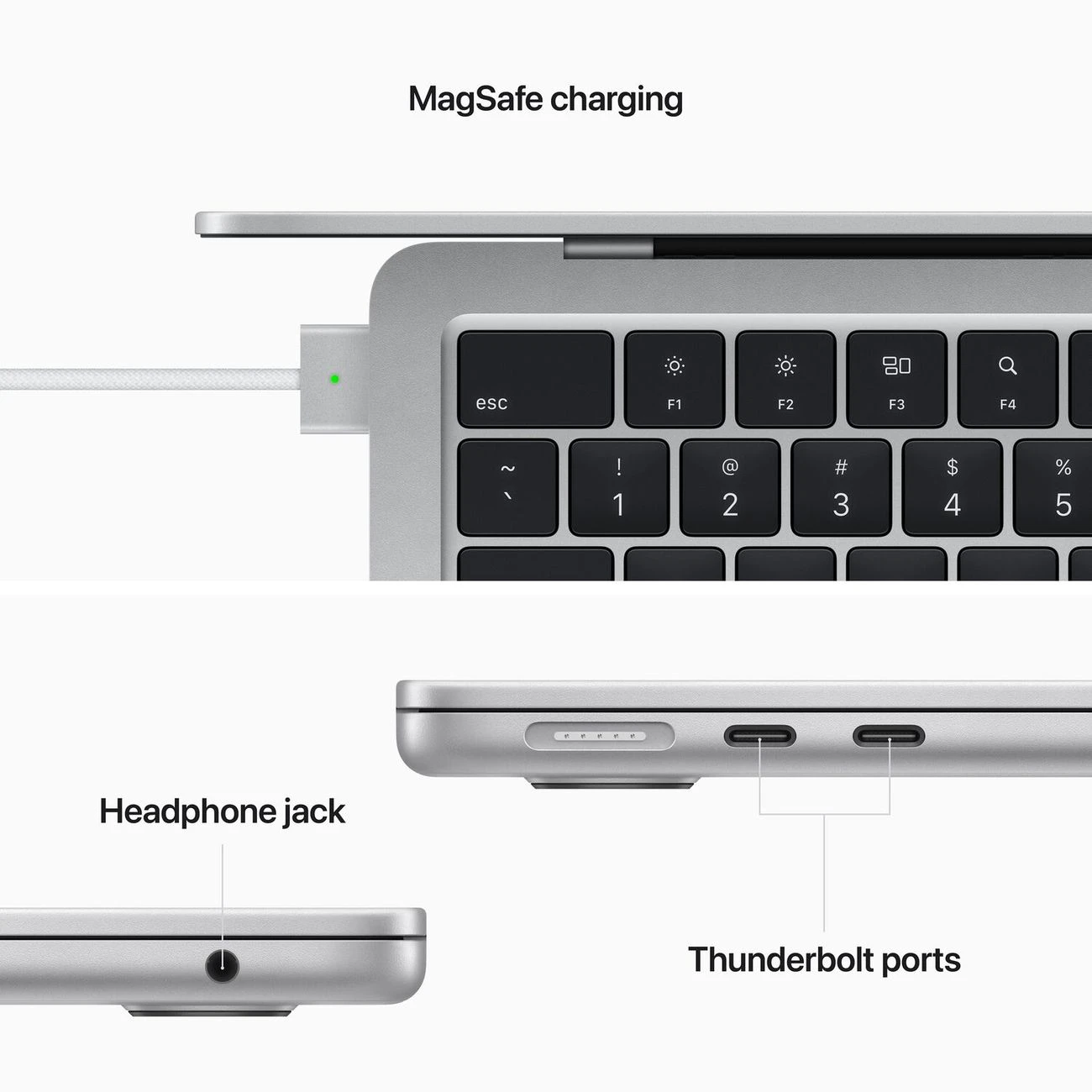 Ноутбук Apple MacBook Air 13.6" (M2, 8 Gb, 512 Gb SSD) Серебристый (MLY03)