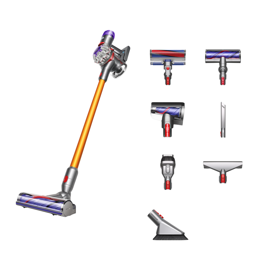 Беспроводной вертикальный пылесос Dyson V8 Absolute (Silver/Yellow) (SV25) (2021)