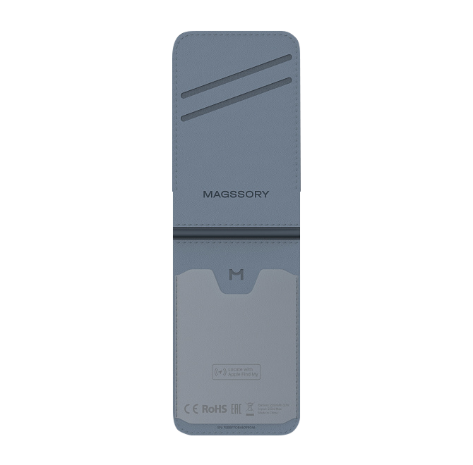 Кошелек-кардхолдер Magssory Geotag Magnetic Flip Wallet, совместимый с MagSafe и Find My, ACL003, кобальт, Кобальт