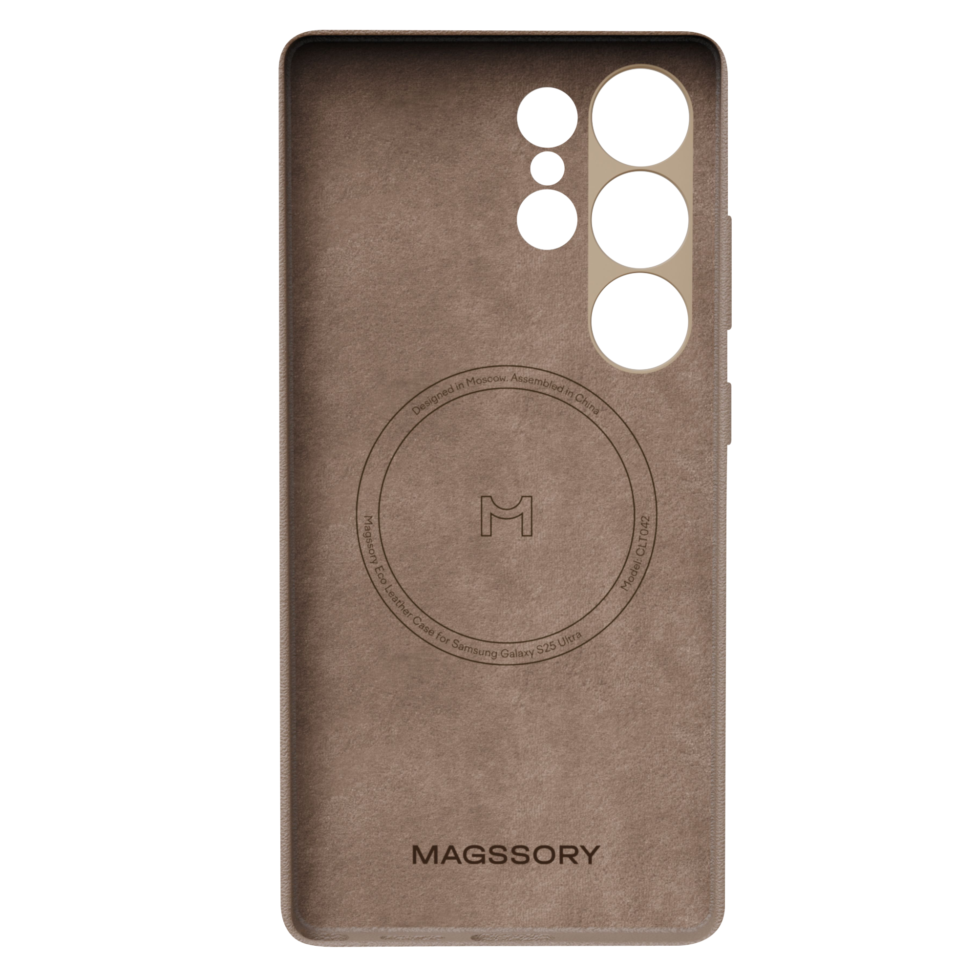 Чехол Magssory Eco Leather Case for Samsung Galaxy S25 Ultra, экокожа, с магнитами, совместимые с MagSafe, Латте